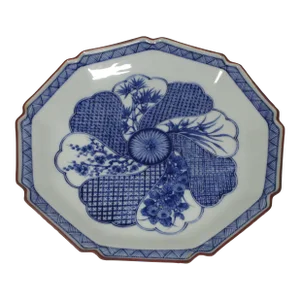 Japanese Blue and White Porcelain Chop Plate