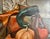 Orange "Autumn Still Life"- 1940's Oil on Canvas-Antique Frame For Sale - Image 8 of 11