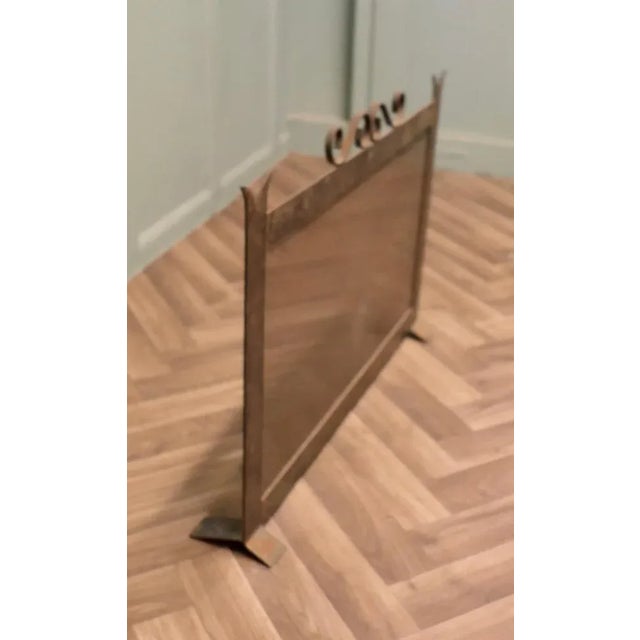 Vintage Gothic Iron Fire Screen, 1920 For Sale - Image 4 of 8