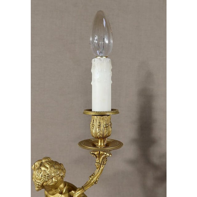Gilded Bronze Candlesticks, Set of 2 For Sale - Image 9 of 18