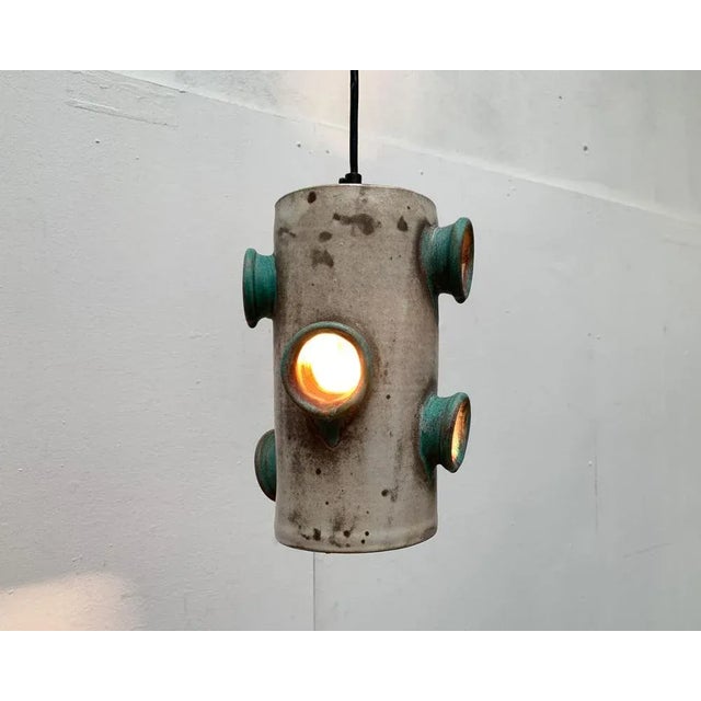 Mid-Century Studio Pottery Ceramic Pendant Lamp from Palette Design, 1960s, Set of 3 For Sale - Image 14 of 18