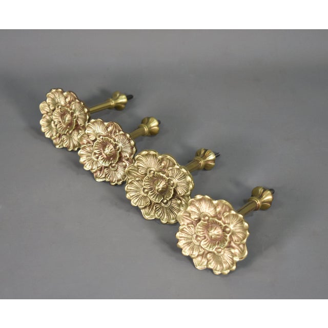 French Bronze Curtain Tie-Backs, Early 20th Century, Set of 4 For Sale - Image 4 of 14