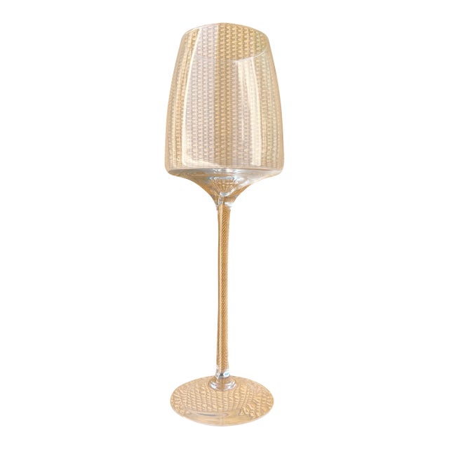 Large Vintage Decorative Oversized Wine Glass, Stemmed Centerpiece Vase For Sale