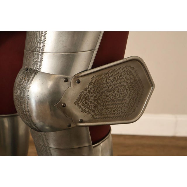 Marto Toledo Spanish Engraved Full Suit of Armor with Sword For Sale - Image 15 of 18