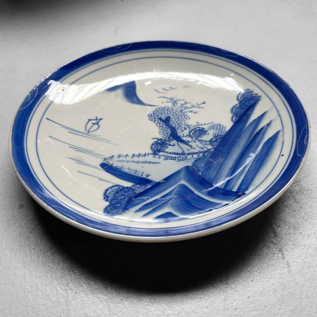 Japanese Hand-Painted Porcelain Plate, Arita, Japan For Sale - Image 12 of 15