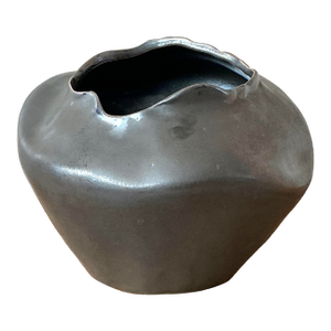 Vintage Coastal Raku Fired Vase