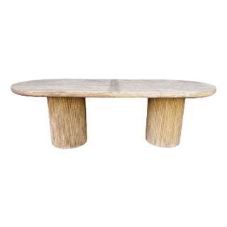 Vintage Krista Wood Oval Dining Table For Sale