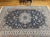 Vintage Persian Nain Area Rug, Hand-Knotted Wool & Silk, Floral Pattern, 7x11, Navy & Ivory For Sale In Chicago - Image 6 of 17