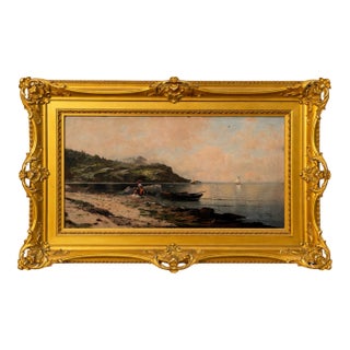 Emil Furst American Coastal Seascape Painting C. 1880 For Sale