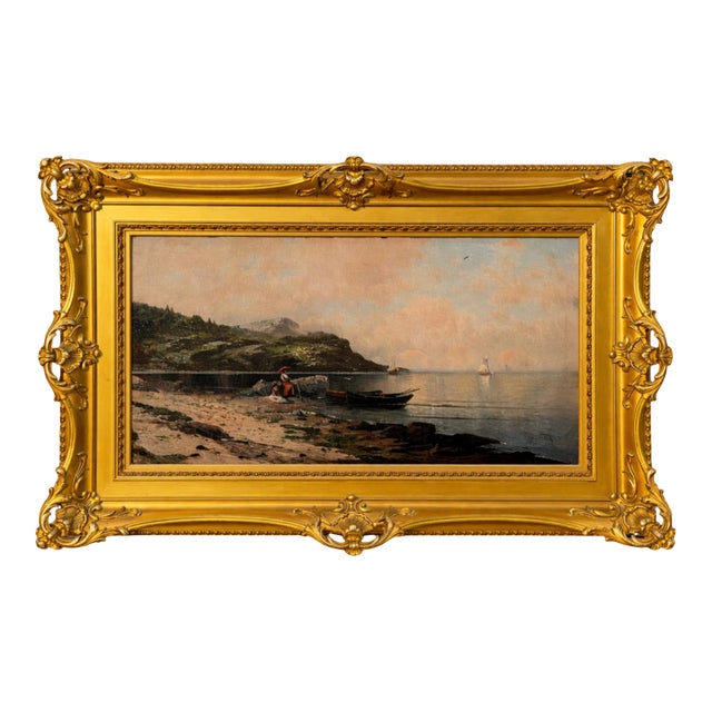 Emil Furst American Coastal Seascape Painting C. 1880 For Sale