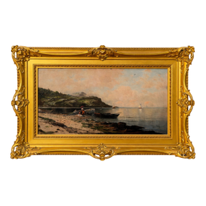 Emil Furst American Coastal Seascape Painting C. 1880