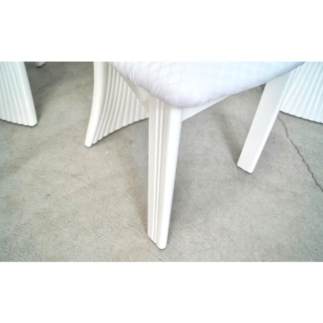 1980’s Art Deco Hollywood Regency Dining Chairs - Set of 3 For Sale - Image 9 of 12