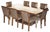 American Hardwood Dining Table & Chairs from Kesterport, Set of 9 For Sale