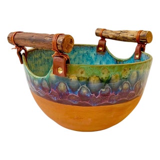 Studio Ceramic Serving Bowl Susan Volk For Sale