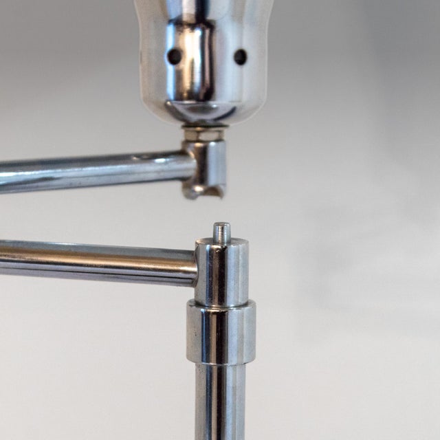 Bauhaus Chromed Desk Lamp with Adjustable Lampshade, Italy, 1950s For Sale - Image 11 of 17