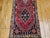 Vintage Persian Qashqai Gabbeh Runner Rug, Hand-Knotted Wool, Geometric Medallions Pattern, 2x7, Red & Navy For Sale - Image 9 of 14