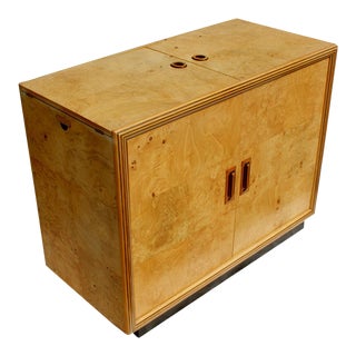 Scene Two Henredon Elm Burl Bar Server Cabinet For Sale
