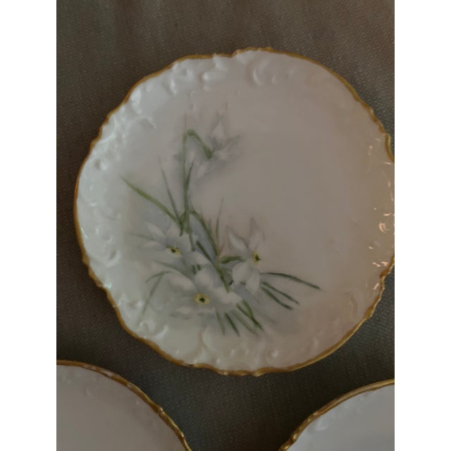 1900 - 1909 1900s Set of 3 6” Limoges Bread and Butter Plates For Sale - Image 5 of 7