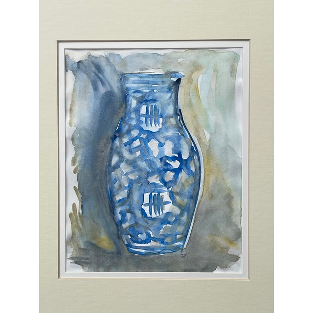 Blue and White 13 Contemporary Painting For Sale In Washington DC - Image 6 of 11