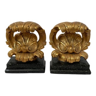 Vintage House of Borghese Gilt Bookends- a Pair For Sale