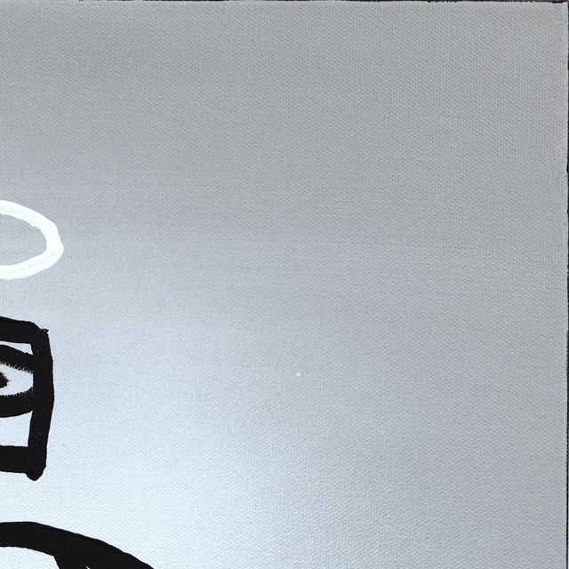 Figurative Halo Stickman - Quirky Abstract Modern Figurative Mixed Media Original Artwork Soren Grau For Sale - Image 3 of 9