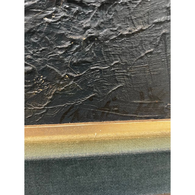 Blue Mid 20th Century An Original, Highly Textured Modernist Floral Still Life - Signed For Sale - Image 8 of 10
