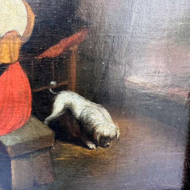 Dutch School, Genre Scene, 1800s, Oil on Board For Sale - Image 17 of 18