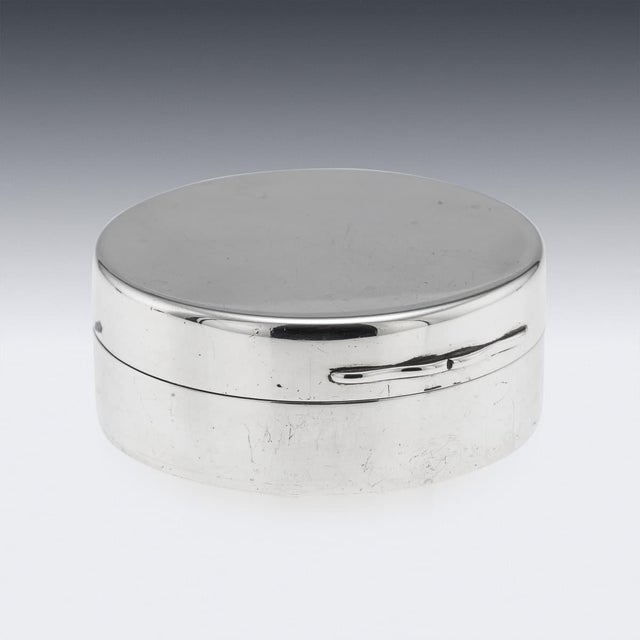 Antique English Silver Barometer from Asprey of London, 1919 For Sale - Image 4 of 10
