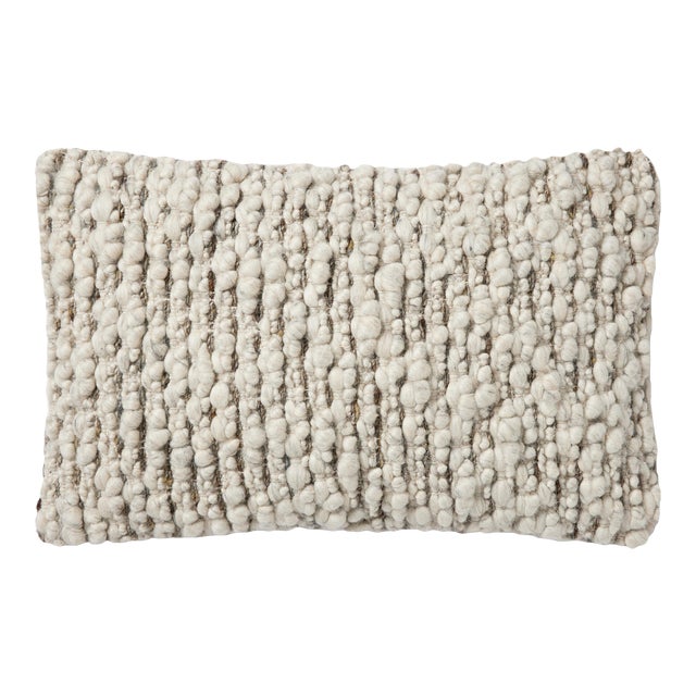 Amber Lewis x Loloi Vivienne Dove / Smoke 13'' x 21'' Cover Only Pillow For Sale