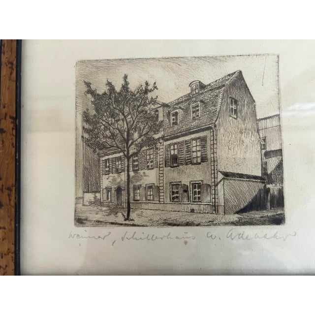 1930s 1930s New England House Woodblock Print, Signed and Framed For Sale - Image 5 of 5