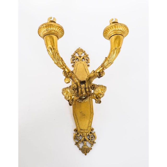Antique 19th Century French Louis XIV Revival Branch Ormolu Wall Lights, Set of 2 For Sale - Image 9 of 11