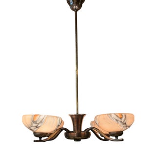 4-Arm Pendant Light by Paavo Tynell for Oy Taito, 1940s For Sale