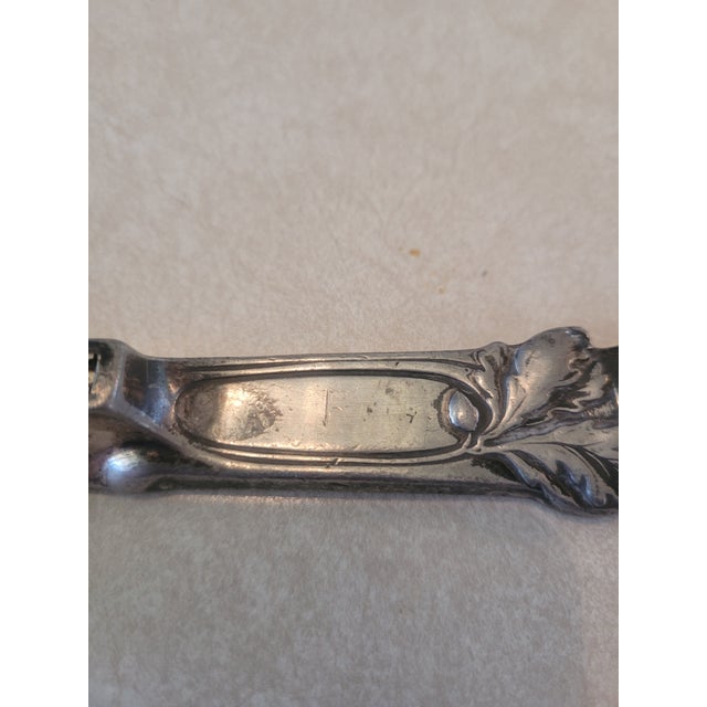 1900 - 1909 Antique c.1890 Silver Plate Figural Hound Dog Profile Cigar Cutter 6 3/8" For Sale - Image 5 of 8