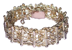 1970s 14k Gold Byzantine Weave Bracelet