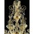 Ornate Imperial Venetian Chandelier with Gold Curled Murano Glass by Simoeng, in Exhibition Piece conditions. Designed...