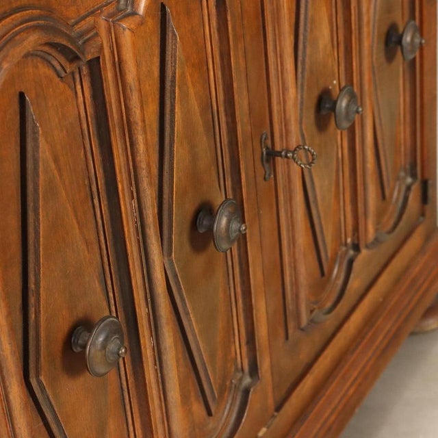 Brown Mid-20th Century Baroque Walnut Sideboard, Italy For Sale - Image 8 of 12