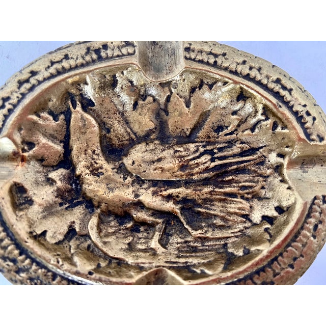 Mid-Century Brass Bird Design Ashtray For Sale In Dallas - Image 6 of 7
