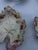 Early 20th Century Vintage Hand-Painted Porcelain Leaf Dishes With Pink & Blue Stems - Set of 4 For Sale - Image 5 of 11