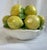 This is an 1970's Italian Majolica "Trompe L'Oeil" lemon filled basket produced in Italy. This is hand painted green,...