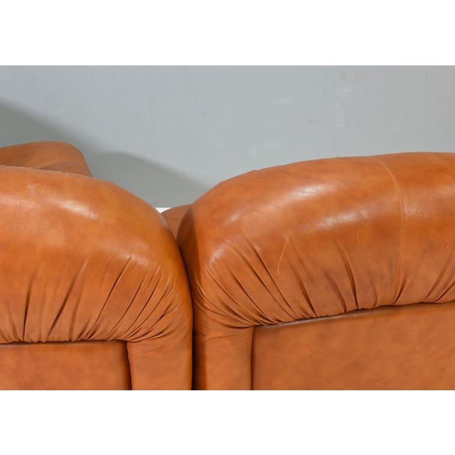 Sectional Sofa in Cognac Leather by Rossi Di Albizzate, Italy, 1970s, Set of 5 For Sale - Image 18 of 18
