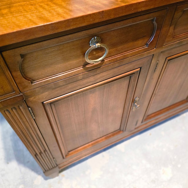 Vintage Kindel Furniture French Regency Louis XVI Style Cherry Wood Server For Sale - Image 15 of 17