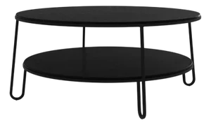 Black Metal Eugénie Coffee Table in Oak by Harto