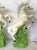 Mid Century Vintage Cast Ceramic Rearing White Mustangs With Glass Eyes- A Pair For Sale In West Palm - Image 6 of 18