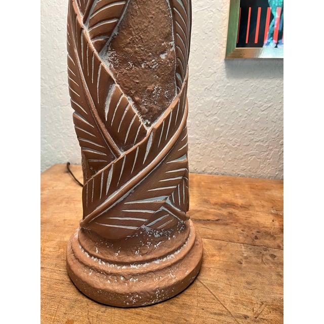 1980s Postmodern 1990's Banana Leaf Lamp For Sale - Image 5 of 5