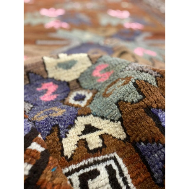 1930s Vintage Kazak Wool Plant Dye Camel Area Rug For Sale - Image 11 of 13