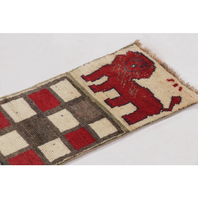 Vintage Gabbeh Extra-Long Pictorial Wool Runner by Rug & Kilim, 1950-1959 For Sale In New York - Image 6 of 9