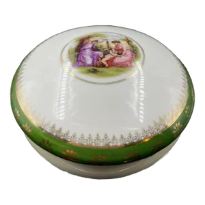 Early 20th Century Porcelain Trinket Lidded Box From Germany