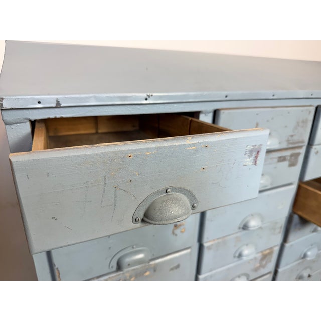 Industrial Grey Chest of Drawers, 1960s For Sale - Image 9 of 17