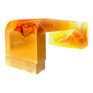 Monumental Lucite Block Coffee Table, in the Manner of Gary Gutterman, Argo Sculpture, Usa, 1970s
