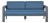 Sardinia Aluminum Frame Outdoor 74" Love Seat / Sofa - Blue Cushions For Sale